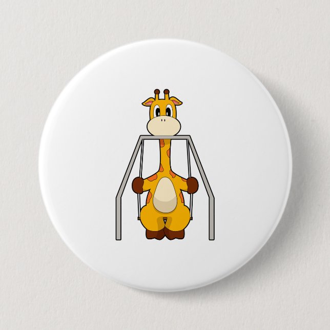 Badge Rond 7,6 Cm Giraffe Swing (Devant)