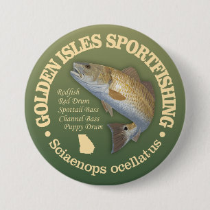 Badge Rond 7,6 Cm Golden Isles (sébaste)
