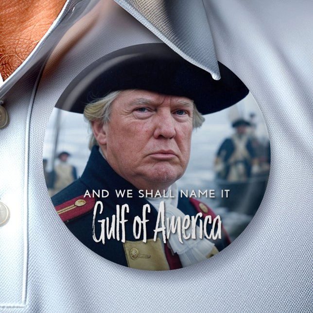 Badge Rond 7,6 Cm Golfe de l'Amérique - Drôle Donald Trump (Créateur téléchargé)