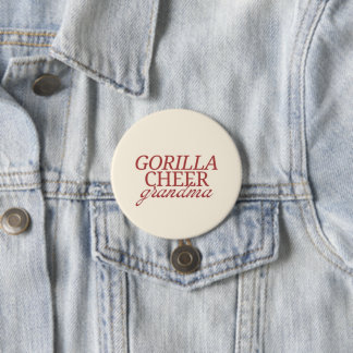 Badge Rond 7,6 Cm Gorilla Cheer Grand-mère
