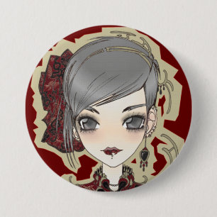 Badge Rond 7,6 Cm Goupille de princesse Ren
