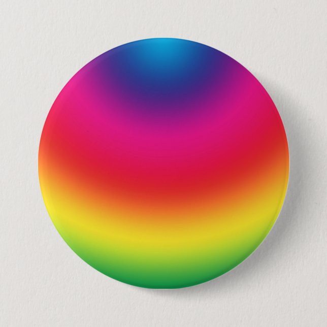 Badge Rond 7,6 Cm Gradient d'arc-en-ciel - modèle customisé (Devant)