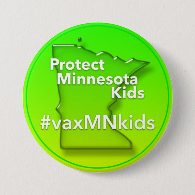 Badge Rond 7,6 Cm Grand bouton de #vaxMNkids (Devant)