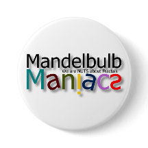 Grand, bouton maniaque rond de 3 pouces
