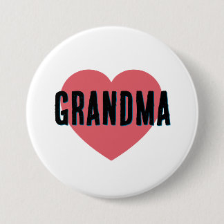 Badge Rond 7,6 Cm Grand-mère minimaliste