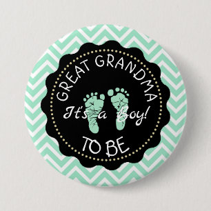 Badge Rond 7,6 Cm Grande grand-maman à être bouton vert de baby