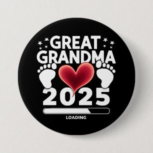 Badge Rond 7,6 Cm Grande grand-mère Chargement 2025 Faire-part de gr