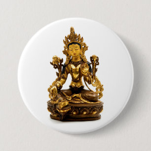 Badge Rond 7,6 Cm Green Tara