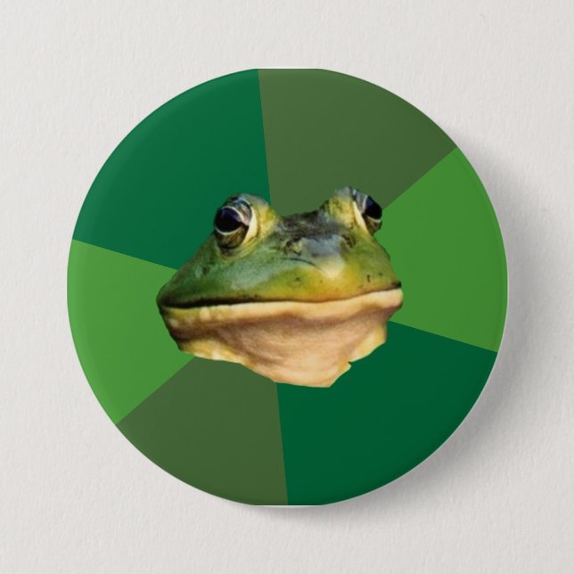 Badge Rond 7,6 Cm Grenouille fétide de célibataire (Devant)