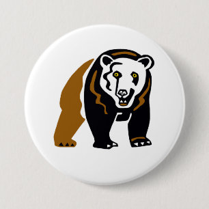 Badge Rond 7,6 Cm Grizzly bear