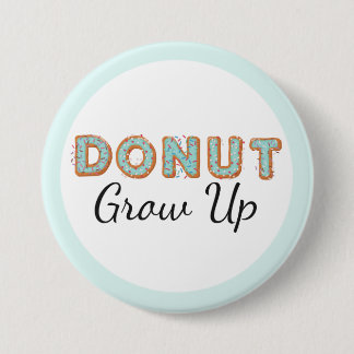 Badge Rond 7,6 Cm  Grossissement de beigne bleu glacé bébé premier a