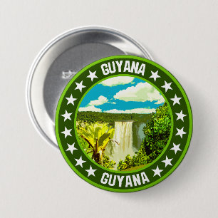 Badge Rond 7,6 Cm Guyana