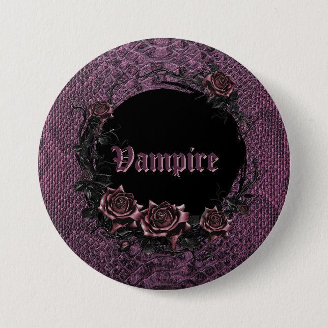 Badge Rond 7,6 Cm Halloween éffrayant vampire (Devant)