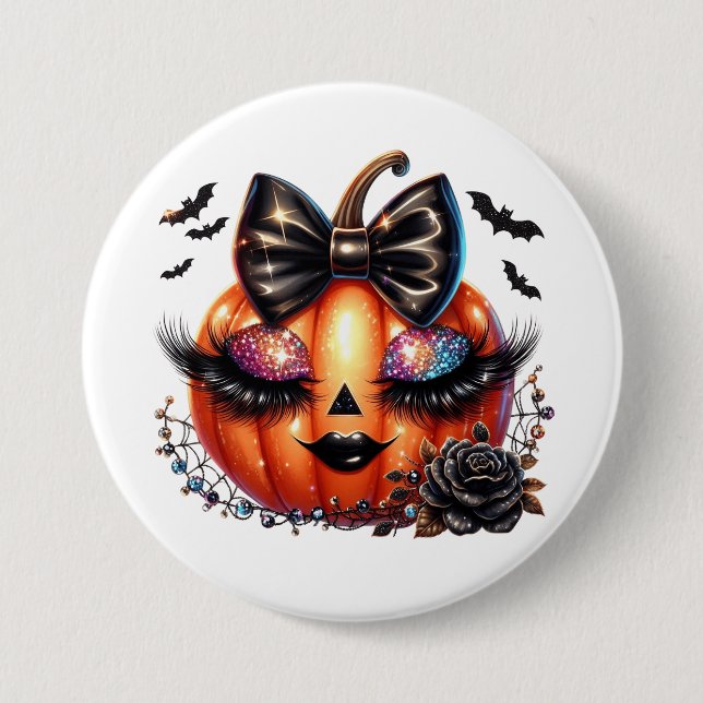 Badge Rond 7,6 Cm Halloween Pumpkin  (Devant)
