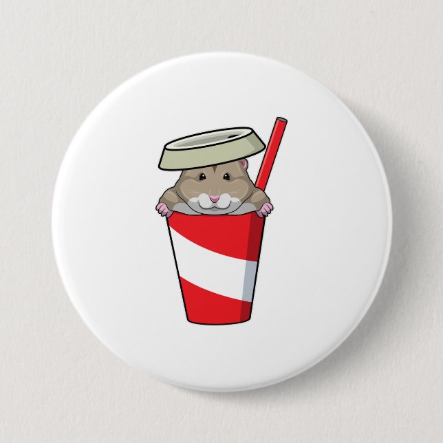 Badge Rond 7,6 Cm Hamster (Devant)