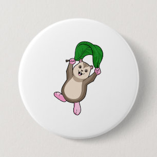 Badge Rond 7,6 Cm Hamster avec parachute