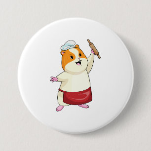 Badge Rond 7,6 Cm Hamster comme boulon avec broche à rouleaux