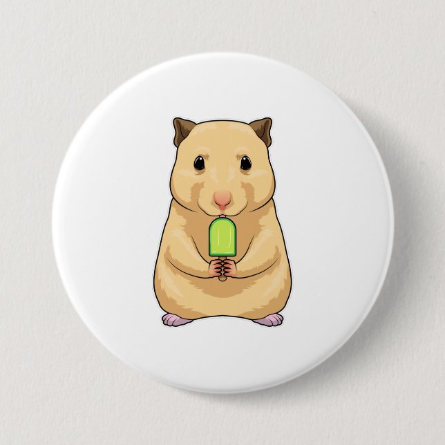 Badge Rond 7,6 Cm Hamster Popsicle (Devant)