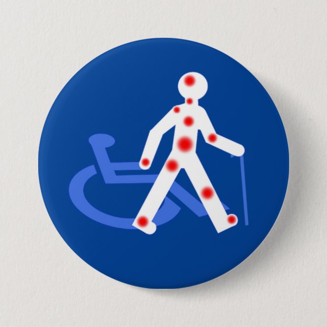 Badge Rond 7,6 Cm Handicap invisible / Visible  (Devant)