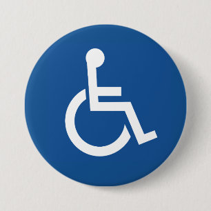 Badge Rond 7,6 Cm Handicapé