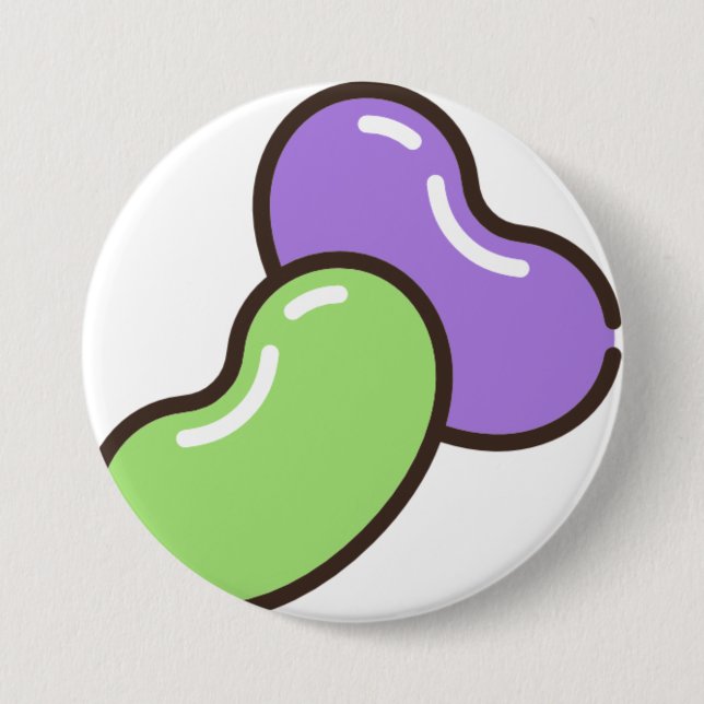Badge Rond 7,6 Cm haricots (Devant)