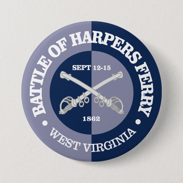 Badge Rond 7,6 Cm Harpers Ferry (B&G) (Devant)