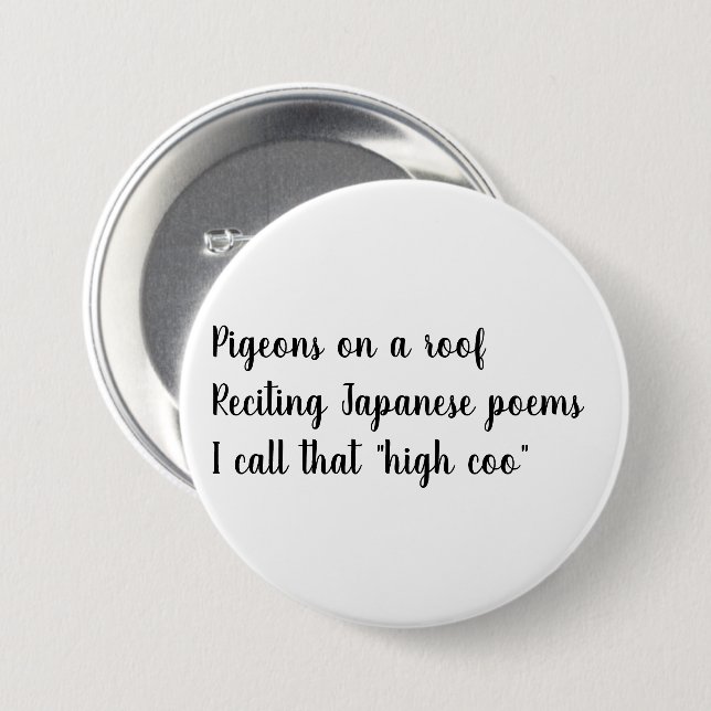 Badge Rond 7,6 Cm Haut bouton de roucoulement (Devant & derrière)