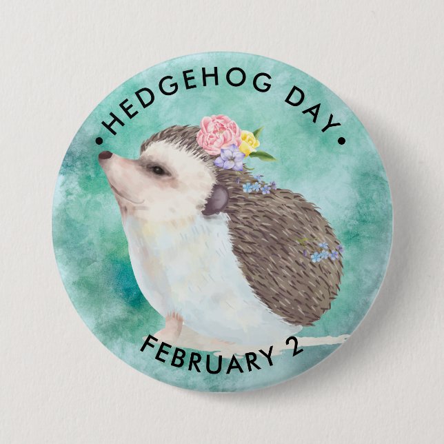 Badge Rond 7,6 Cm Hedgehog (Devant)