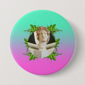 Badge Rond 7,6 Cm Hélios et feuille