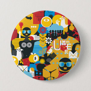 Badge Rond 7,6 Cm Heure d'été