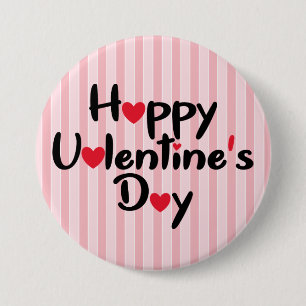Badge Rond 7,6 Cm Heureuse Sainte-Valentin moderne