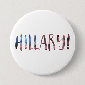 Badge Rond 7,6 Cm Hillary Clinton bokeh