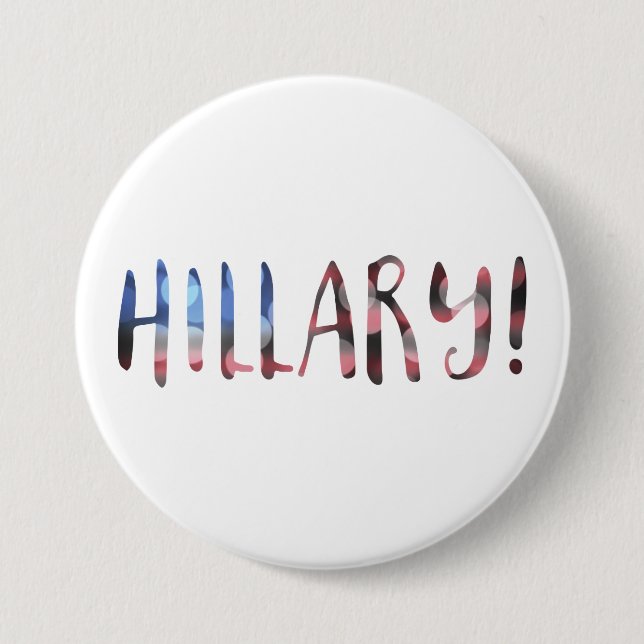 Badge Rond 7,6 Cm Hillary Clinton bokeh (Devant)