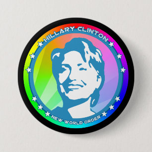 Badge Rond 7,6 Cm hillary clinton rainbow