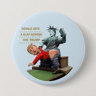 Badge Rond 7,6 Cm Hillary contre l'atout