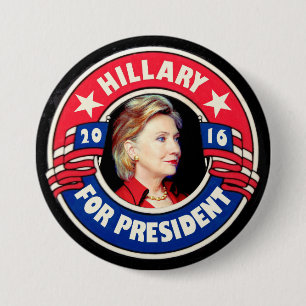 Badge Rond 7,6 Cm Hillary pour le président 2016
