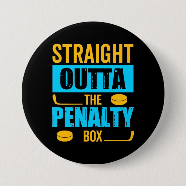 Badge Rond 7,6 Cm Hockey boîte de pénalité (Devant)