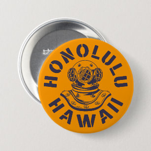 Badge Rond 7,6 Cm Honolulu, Hawaii