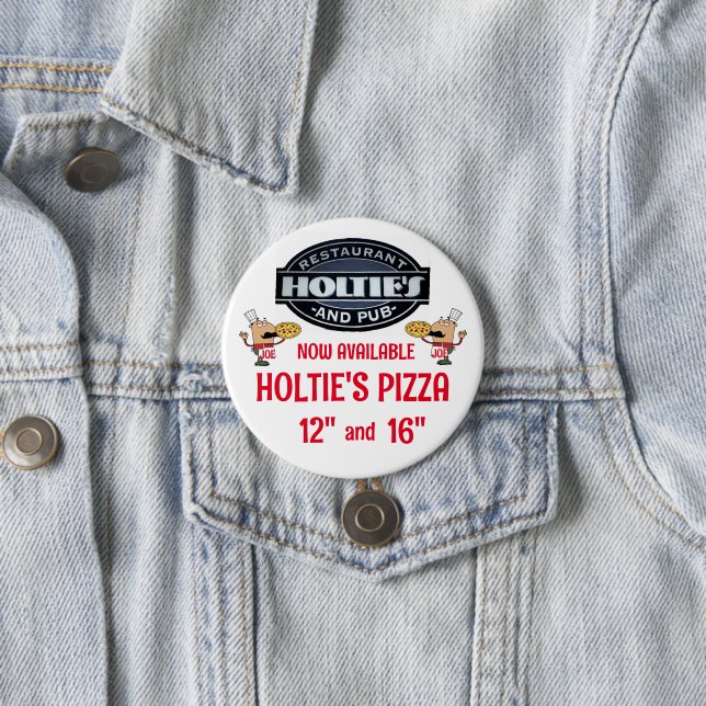BADGE ROND 7,6 CM HOTIES PIZZA (En situation)