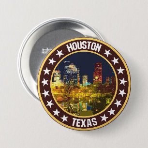 Badge Rond 7,6 Cm Houston