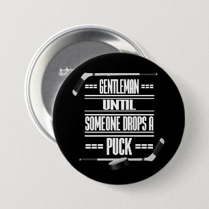 Badge Rond 7,6 Cm Humour de hockey sur glace