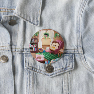 Badge Rond 7,6 Cm Hygge Hedgehog