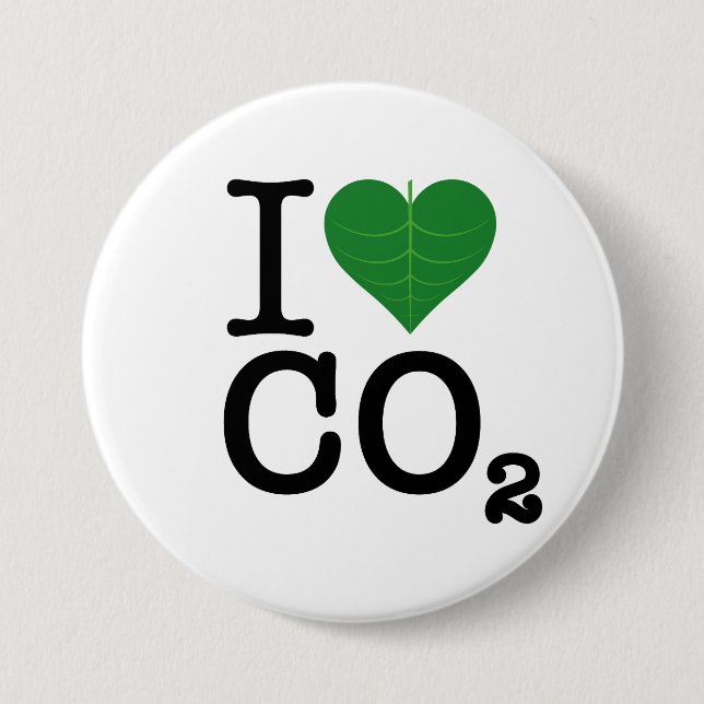 Badge Rond 7,6 Cm I CO2 de coeur (Devant)