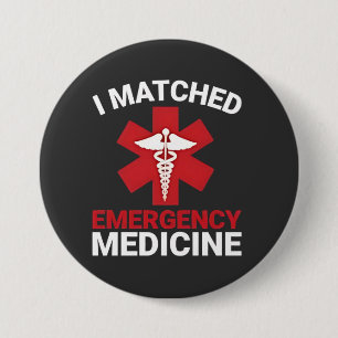 Badge Rond 7,6 Cm I Diplôme en médecine d'urgence jumelé