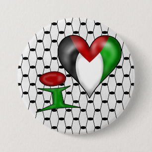 Badge Rond 7,6 Cm I love Palestine