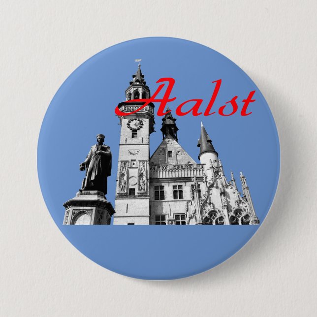 Badge Rond 7,6 Cm Icônes d'Aalst, Belgique Souvenir (Devant)