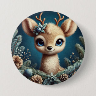 Badge Rond 7,6 Cm Illustration de faon mignon