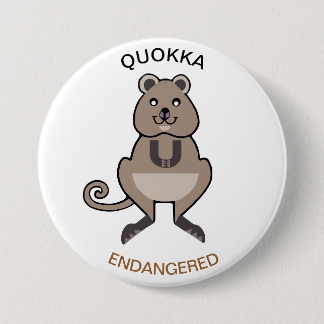 Badge Rond 7,6 Cm Image mignonne - QUOKKA - Marsupial - Nature (Devant)