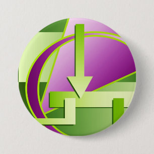Badge Rond 7,6 Cm Impression art numérique "Diagramme de circuit"