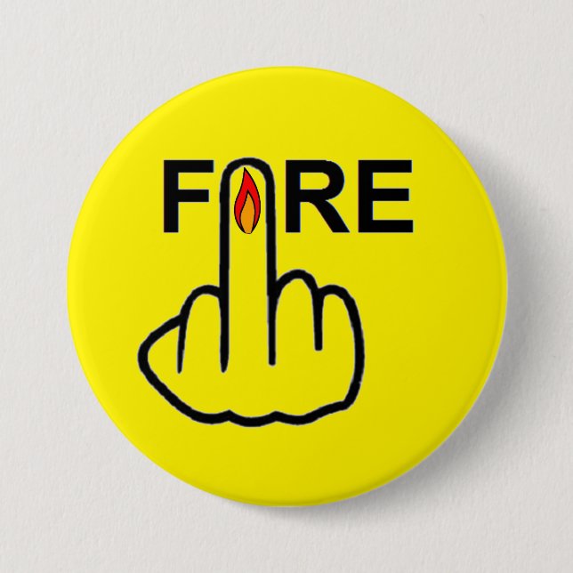 Badge Rond 7,6 Cm Incendie du bouton (Devant)